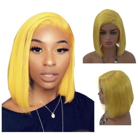 Short Bob 12" Human Hair 13X6 Lace Front Wig